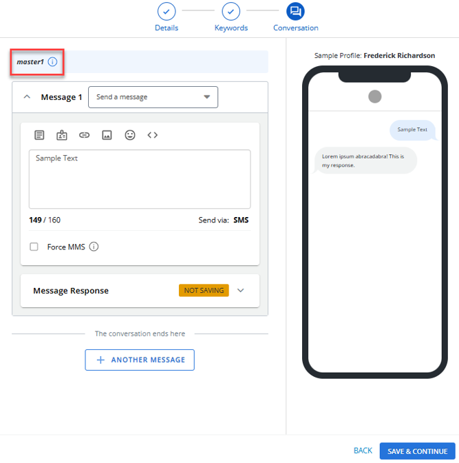 conversation stepper